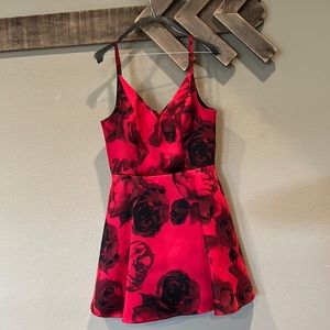 Speechless red formal dress with flowers